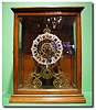 English timepiece skeleton mantel clock, circa 1900