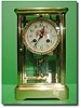 French four glass clock, Circa 1870