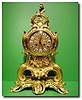 French Louis XV style gilt-bronze mantel clock, circa 1870