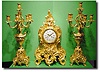Gilt-bronze 3 piece garniture clock set, circa 1880