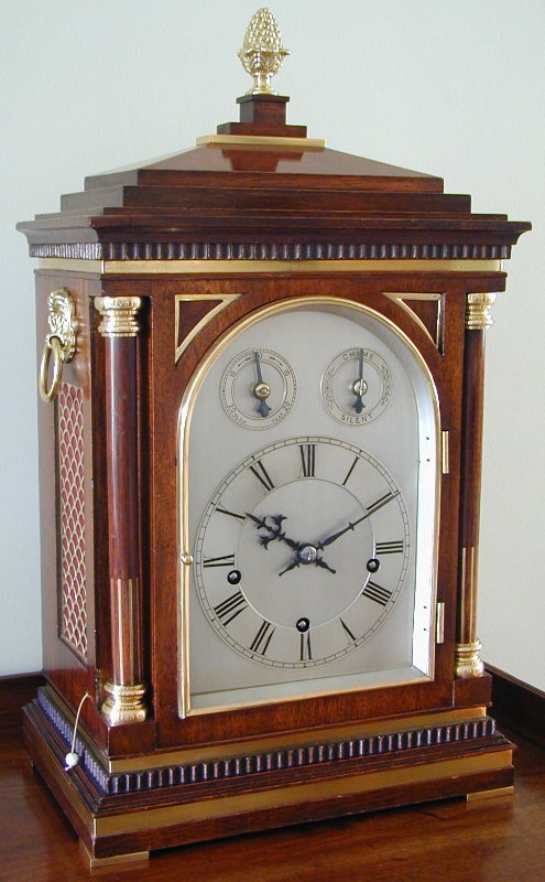 German mahogany bracket clock, circa 1895 — Antique Clocks Price Guide