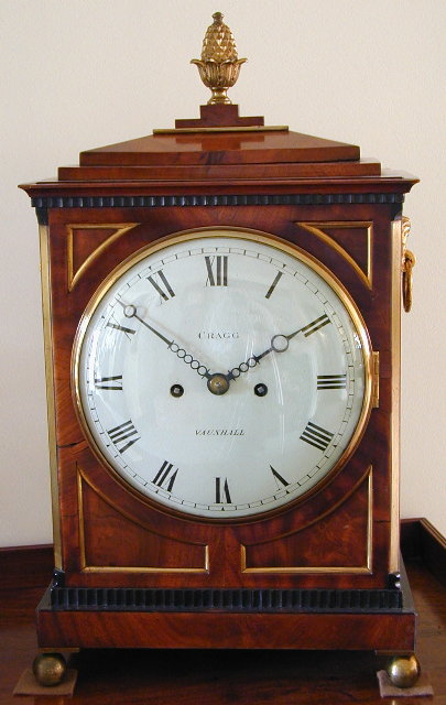 A good regency mahogany chamfer top bracket clock, Cragg, Vauxhaull, Circa 1820 — Antique Clocks Price Guide
