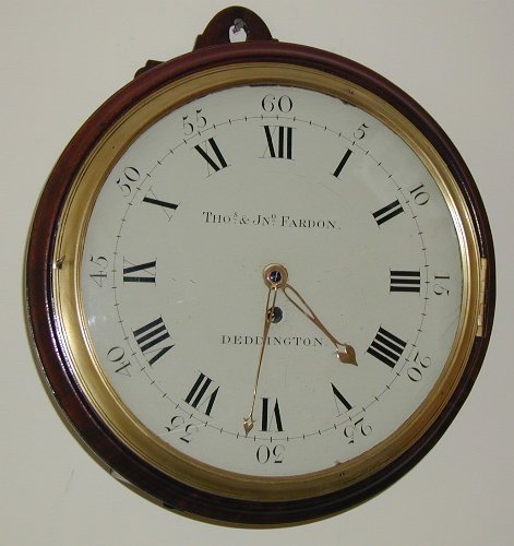 A good George III mahogany English dial clock. Thom & Jno. Fardon, Deddington, Circa 1796 — Antique Clocks Price Guide