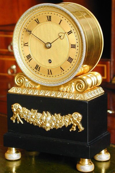 A fine regency ormolu & marble English fusee timepiece, Circa 1810; signed: Webster, Cornhill London — Antique Clocks Price Guide