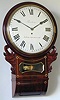 Theedon S.English 8 day mahogany fusee drop trunk dial clock, Farnborough, circa 1840
