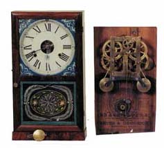 Smith & Goodrich, Bristol, Conn, ca 1847. A double fusee shelf clock. — Antique Clocks Price Guide