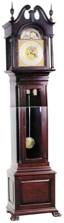 Waltham, or Harris & Harrington, long case clock, with a J. — Antique Clocks Price Guide