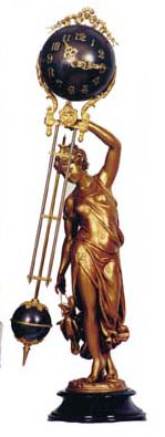 Ansonia Clock Co. "Huntress Ball Swing", ca 1901. — Antique Clocks Price Guide