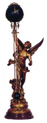 Large French swinging arm mystery clock, or to us, "Swinger", ca 1890. — Antique Clocks Price Guide