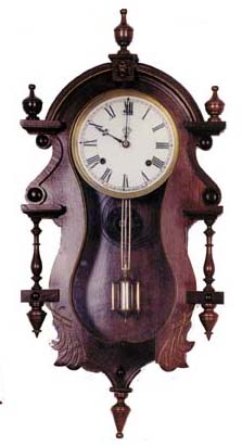 Ansonia Brass & Copper Co. "Hanging Monogram", ca 1874. — Antique Clocks Price Guide