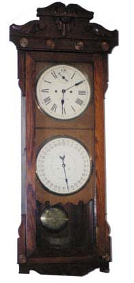 New Haven Clock Co. wall calendar clock, 30 day time and calendar movement. — Antique Clocks Price Guide