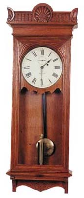 Seth Thomas "Regulator No. 9", ca 1884. 8 day, weight, time only movement, running. — Antique Clocks Price Guide