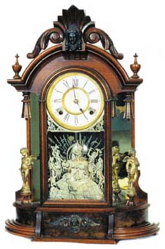 Ansonia Clock Co. mirror side, "Triumph", ca 1880. — Antique Clocks Price Guide