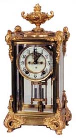 Ansonia Clock Co. crystal regulator, "Marquis", ca 1904. — Antique Clocks Price Guide