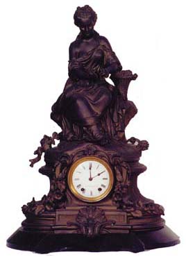 Seth Thomas & Sons, metal case with female figure, listed in the catalogs as "No. 8029", — Antique Clocks Price Guide