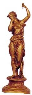 Juno swinging arm, statue only, ca 1901. 23 inch figure has been refinished in a Syrian Bronze color. — Antique Clocks Price Guide