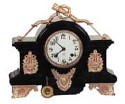 Ansonia Clock Co. enameled iron, "Lourre", ca 1904. — Antique Clocks Price Guide