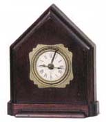 Lenzkirch alarm clock. Movement is Time and Alarm, inside a solid block of mahogany. — Antique Clocks Price Guide