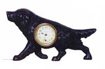 New Haven novelty clock, ca 1904. Dog in a hunting mode. — Antique Clocks Price Guide