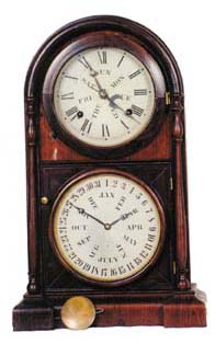 E.N. Welch "ltalian No. 3" calendar clock, ca 1870. — Antique Clocks Price Guide
