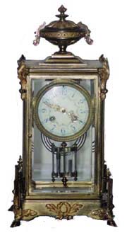 French crystal regulator signed "Japy Freres" and "Made in France", on the 8 day movement. — Antique Clocks Price Guide