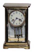 French miniature crystal regulator, less than 9 inches high. — Antique Clocks Price Guide