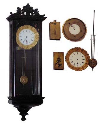 Miniature wall timepiece, probably Austrian, ca about 1850. — Antique Clocks Price Guide