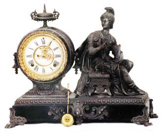Ansonia Clock Co figure clock, "Victory", ca 1894. — Antique Clocks Price Guide