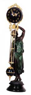Contemporary Ansonia Huntress Ball Mystery Clock. — Antique Clocks Price Guide