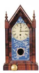 Ansonia Clock Co. mantle clock, "Small Sharp Gothic", miniature steeple, a 1894. — Antique Clocks Price Guide