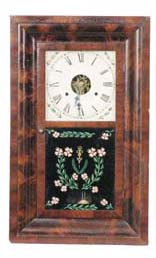 Seth Thomas "O.G.", ca 1863. 30 hour weight mantle clock, strikes a coil gong, and is running. — Antique Clocks Price Guide