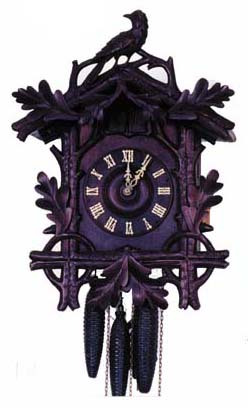 German Cuckoo-Quail. "Germany" stamped on the dial and "Sears Roebuck& Co. — Antique Clocks Price Guide