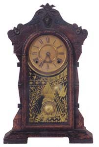 The Barnes Brothers Clock Co., Bristol, Conn.", per" the label on the back of the case. — Antique Clocks Price Guide