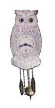 German owl in a cuckoo motif. 30 hour pendulum movement, imitation pull up cuckoo weights. — Antique Clocks Price Guide