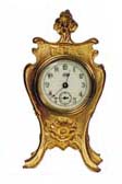 Jennings Bros. novelty 6 inch case with rich Roman gold plating. — Antique Clocks Price Guide