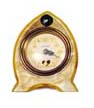 Lux "Heartbeat", ca 1928. Pearl case, easel back. — Antique Clocks Price Guide