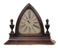 Waltham Clock Co. "Boudoir Clock", ca 1930. 8 day movement winds from the base, running. — Antique Clocks Price Guide