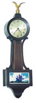 New Haven banjo, 12 day movement is running. — Antique Clocks Price Guide