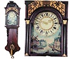 Rare automaton Dutch Staartklok or tail clock, dating back to the early 1800's.