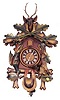 Cuckoo signed only "Made in Germany", painted case, 22 inches high.
