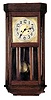 Gustav Becker box clock, signed movement and gong base.