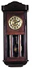 Gustav Becker box clock, signed 8 day movement and gong base.