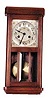 Jungians wall clock, 4 glasses, middle beveled. 8 day, strikes half hour on 1 iron rod.