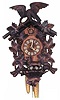 German cuckoo, different case style with a fox below the dial, and an eagle eyeballing the fox.