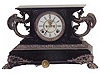 Ansonia Clock Co. enameled iron case, "Belgium", ca 1904.