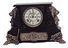 Ansonia Clock Co. enameled iron case, "Nubia", ca 1894.