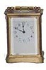 French carriage clock, movement signed only, "Made in France".