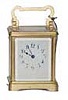 French carriage clock, 8 day time only and running.