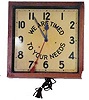 E. Ingraham electric hanging gallery clock with advertising.
