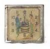 Lux Clock Co. 4 inch square case with "Beer Drinkers".